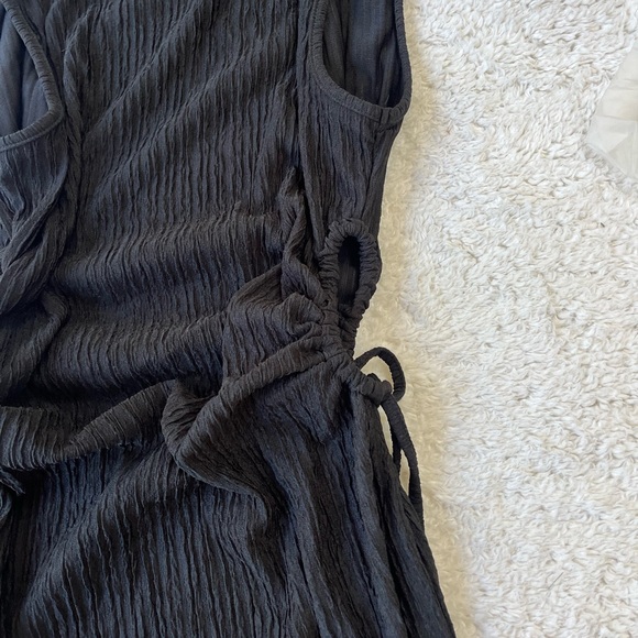 NWOT Gorglitter Cut Out Ruched Drawstring Mini Dress - Picture 9 of 13